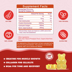 Creatine Monohydrate Gummies for Men & Women Muscle Power & Endurance Boosts