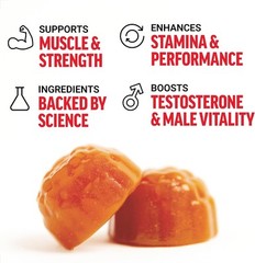 Force Factor Test X180 Gummies Testosterone Booster for 60 Count (Pack of 1)