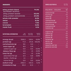 The Whole Truth Whey Protein Isolate+Concentrate Light Cocoa 1 kg Easy to Digest