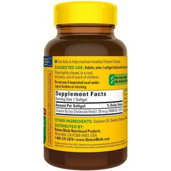 Nature Made Vitamin D3 1000 IU, 180 Softgels
