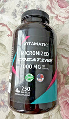Vitamatic Creatine Monohydrate Capsules 3000mg (3g) per serving – Micronized
