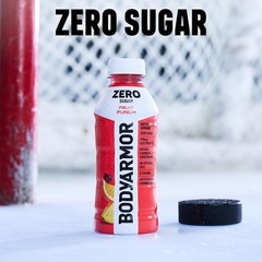 BODYARMOR Zero Sugar Fruit Punch Electrolyte Sports Drink, 16 fl oz Bottle