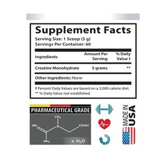 creatine monohydrate powder – CREATINE MONOHYDR300g – pre workout powder – 1 Can