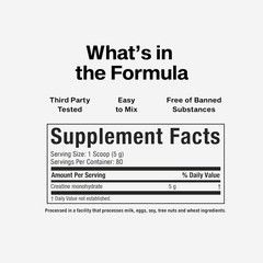 Ultra-Pure Creatine Powder for Men & Women – 80 Servings for Optimal Strength