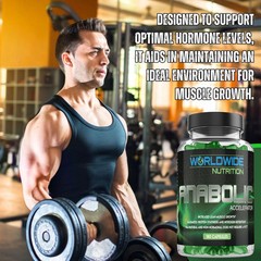 Worldwide Nutrition Anabolic Accelerator 180 Count Muscle Growth Energy Men