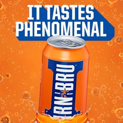 IRN-BRU Original Scottish Sparkling Soda, Citrus 11.16 Fl Oz (Pack of 24)