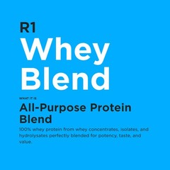 RULE 1 Whey Blend 68 serv Strawberries Creme 100% Whey Protein Blend 4.95lb