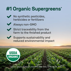 Zena Organic Supergreens Powder, Mixed Berry, 30 Servings 70+ Superfoods, 0Sugar