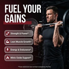 Clean Nutra Creatine Powder for Men + HMB BCAA L 9.87 Ounce (Pack of 1), Red