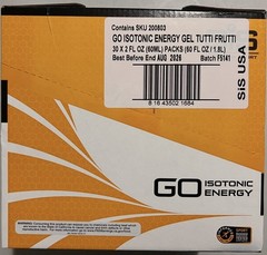 30 Pack! Science in Sport Energy Gel SIS Go Isotonic Energy TUTTI FRUTTI