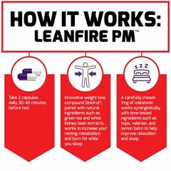 Force Factor LeanFire PM, Night Time Fat Burner, Lose Weight While you Sleep