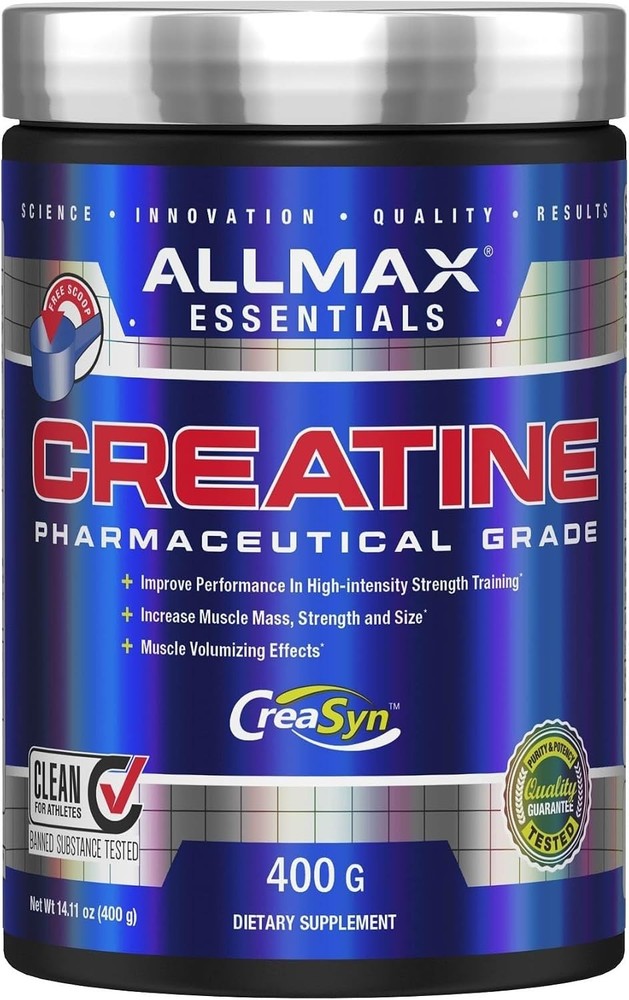 ALLMAX Creatine Monohydrate Powder, Micronized, Unflavored, 400 g