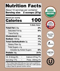 NUFYX Heavenly Protein Powder – Organic American Grown Pea, Vegan, Keto, 50 Cal
