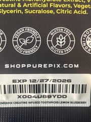 PowerPix Creatine Vitamin B12 Infused Toothpicks Pack of 4 flavors EXP 12/2026