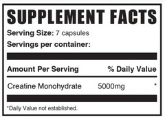 Creatine Monohydrate Capsules 5g (700mg Per Capsule) 210 Capsules (30 Servings)