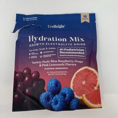 TruHeight Hydration Mix Variety Pack Blue Rasp/Grape/Pink – 15 Packets