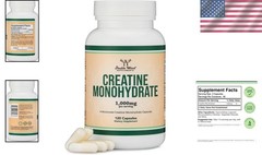 120 Count Creatine Monohydrate Capsules – No Fillers, Non-GMO Power Boost