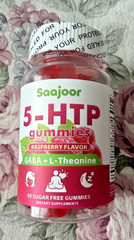 Saajoor 5-HTP 300mg Gummies with GABA+L-Theanine & Vitamin D3, Circadian Support