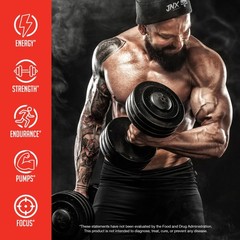 JNX SPORTS The Curse! Pre Workout Powder for Men & Women, Caffeine, Beta-Alanine