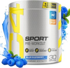 Blue Raspberry Pre Workout Powder with Beta-Alanine – 30 Servings for Endurance