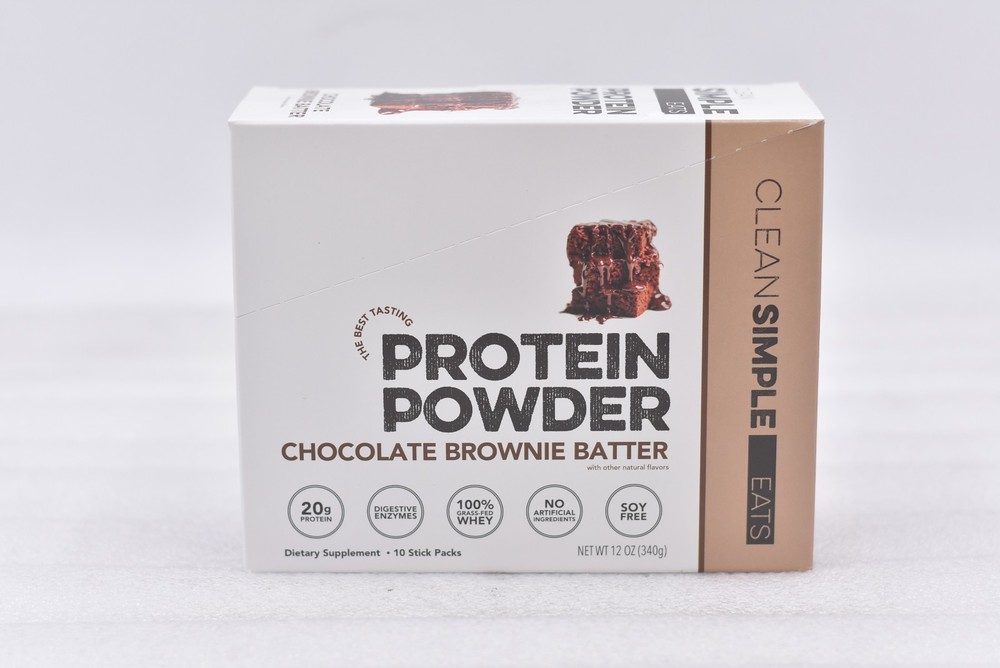 Clean Simple Eats Protein Powder Chocolate Brownie Batter – 10 Packs Exp: 03/27