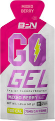 BPN Go Gel Endurance Caffeinated Mixed Berry 10 Packs 24g Carbs 100 Calories