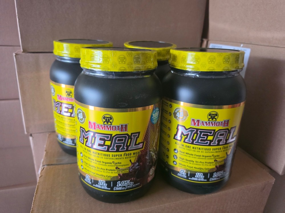 4 pack Chocolate Fudge Protein Powder 4-2.25lbs Mammoth Meal 9lbs