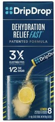DripDrop Electrolyte Hydration Sticks LEMON 48CT – EACH MAKES 16 OZ, NOT 8!