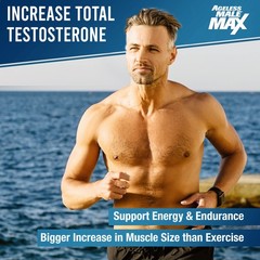 Ageless Male Max Total Testosterone Booster for Men 180 Count (Pack of 1)