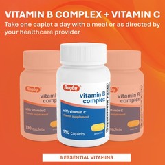 Rugby Vitamin B Complex with C – Gluten-Free B 1 Count (Pack of 130)
