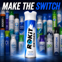 ROKiT Recreational Oxygen 10.4L | 99.9% Pure Oxygen | 2-Pack 3-Pack 4-Pack +