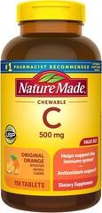 Nature Made Chewable Vitamin C 500 mg Tablets, 150 Count