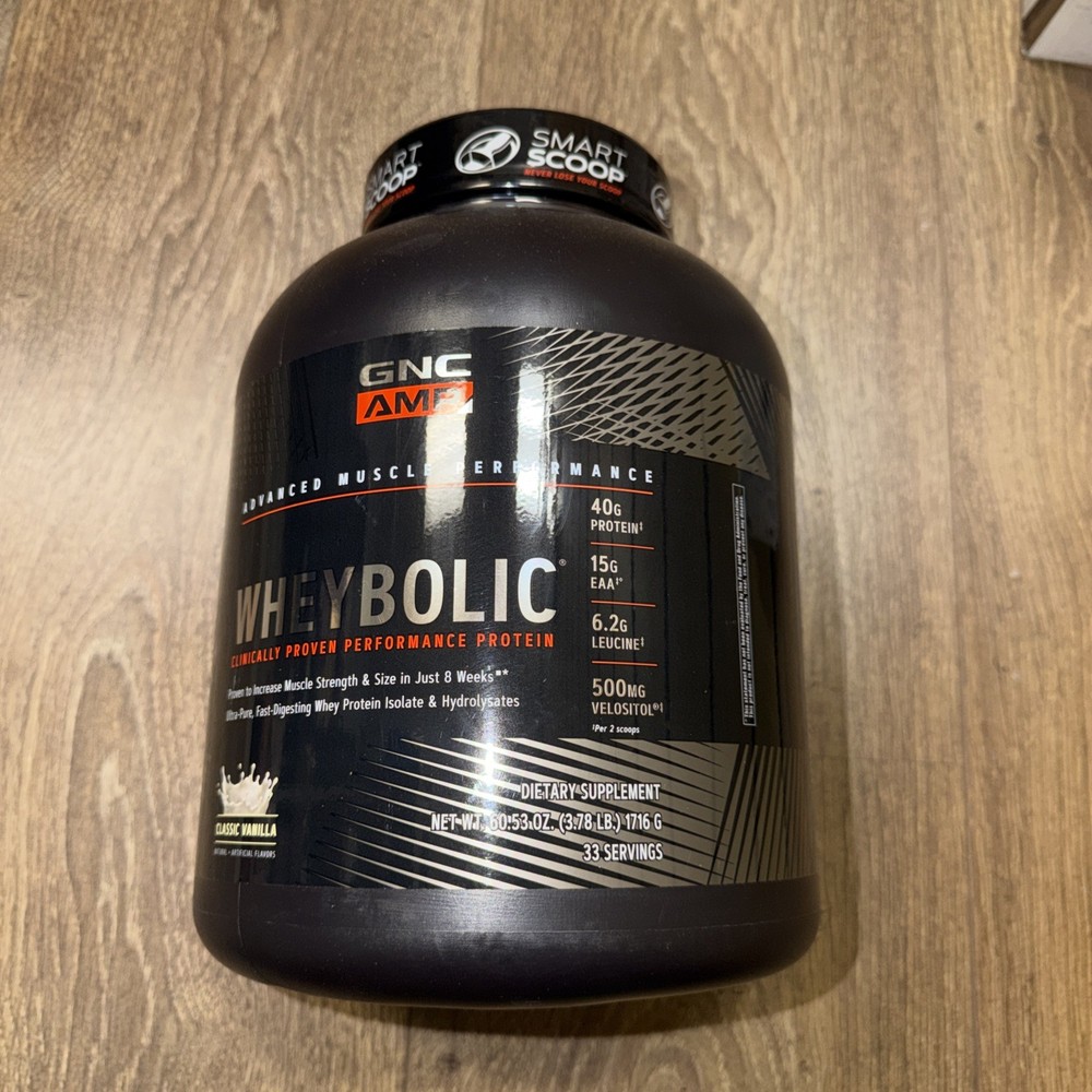GNC AMP Wheybolic Protein Powder, Classic Vanilla , 3.78Lb Exp 01/2027