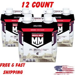Muscle Milk Genuine Protein Shake, Vanilla Crème 11 Fl Oz Carton 12 Pack Protein