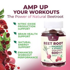 Beet Root Supplement Gummies – Superfood with Beetroot Extract Powder with Vitam