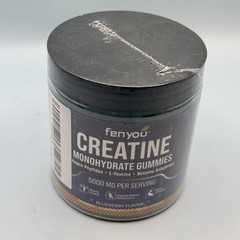Fenyou Creatine Monohydrate Gummies Blueberry 5000mg Muscle Growth 30 Servings