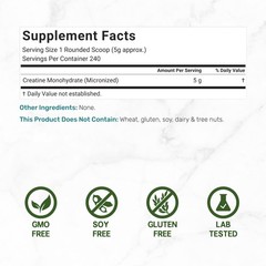 Instant Creatine Monohydrate Powder, 5g Per Serving – 41.6 Ounce (Pack of 1)