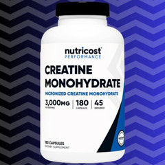 Nutricost Creatine Monohydrate 3,000mg, 180 Capsules (750mg Per Capsule)