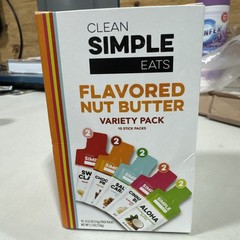 Clean Simple Eats Flavored Nut Butter Variety Pack – 10 Stick Packs