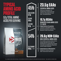 Dymatize Super Mass Gainer, High Protein & Carb Blend, Rich Chocolate, 12 Lb