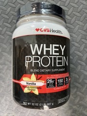 CVS HEALTH Whey Protein Powder, Vanilla Dietary Supplement 26g Protein, 32oz