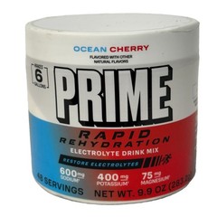 PRIME Rapid Rehydration Electrolyte Drink Mix Ocean Cherry 9.9 oz/283g Exp 1/28