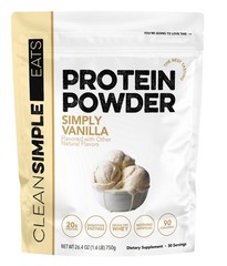 Clean Simple Eats Vanilla Whey Protein Powder 20 Grams Protein 30 Servings