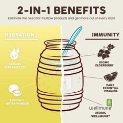Salud 2-in-1 Hydration Packets: Lemonade Electrolyte Drink Mix with Elderberry
