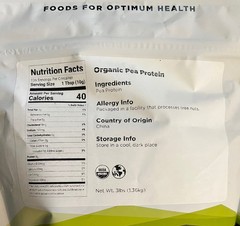 Terrasoul Superfoods Unflavored 80% Protein Pea Powder, 3lb Best Buy 05/2027