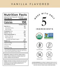 Truvani Organic Vanilla Plant-Based Protein Powder, 20.95 Ounce