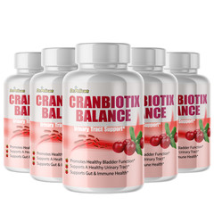 Cranbiotix Balance- Gut & Urinary Tract Support- 5 Bottles- 300 Capsules
