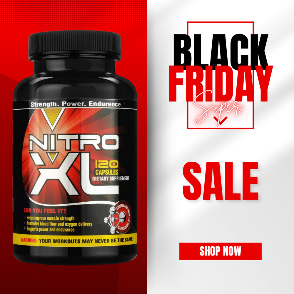 BIG DEAL NitroXL Nitric Oxide (120 Capsules) Amino Acid Bodybuilding Supplement