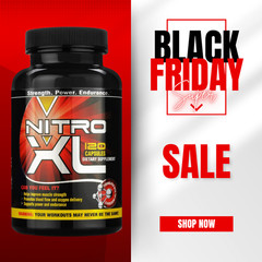 BIG DEAL NitroXL Nitric Oxide (120 Capsules) Amino Acid Bodybuilding Supplement