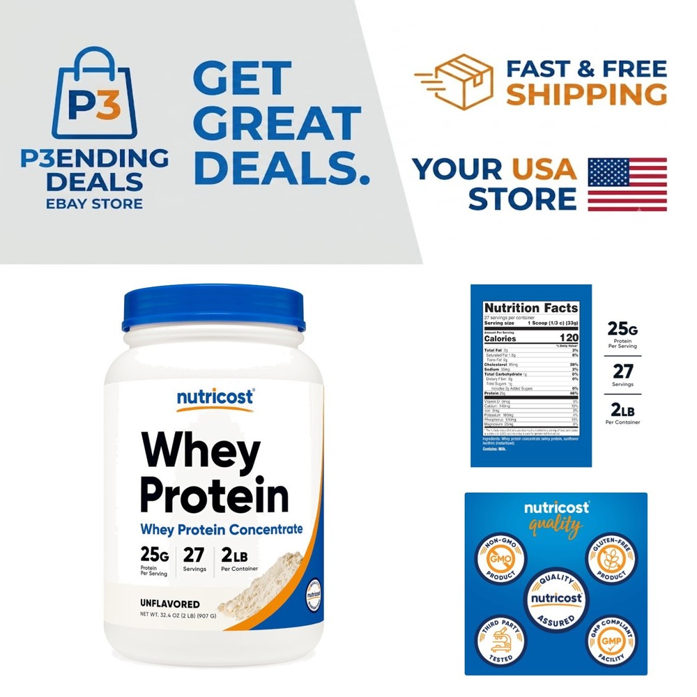 Pure Whey Protein Concentrate 2LB – Gluten Free, Non-GMO & Unflavored Delight